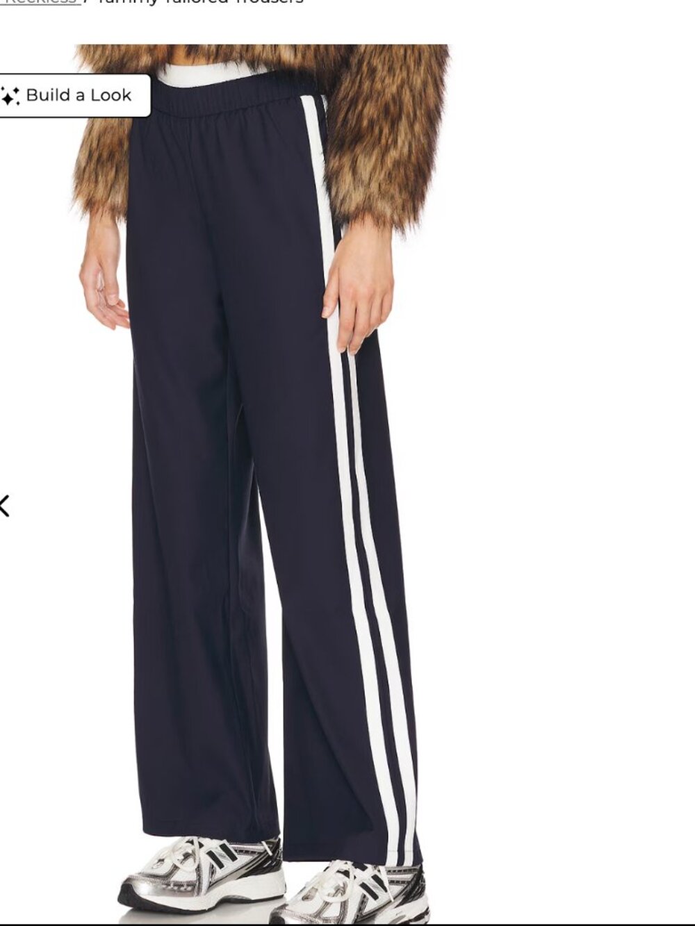 4th & Reckless Tammy Tailored Trousers Navy XS